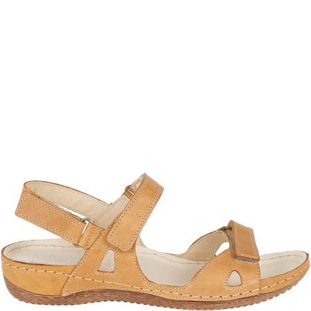 Sandały damskie skórzane Syrena Comfort SH 205 jasny brąz