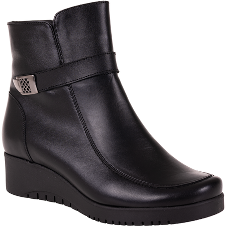 Wygodne botki damskie skórzane Syrena SGO 1249 czarne