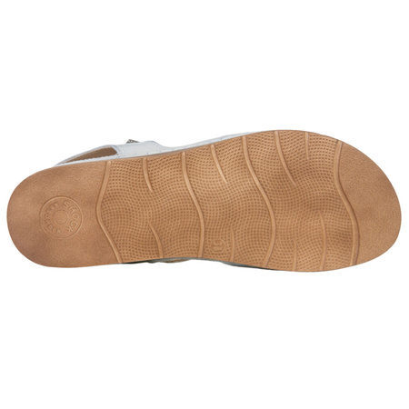 Skórzane sandały damskie SST 924 biało-srebrne