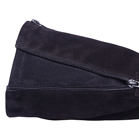 Kozaki damskie zamszowe na obcasie skóra naturalna Syrena SOP 715 czarne