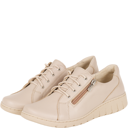 Półbuty damskie marki Syrena SH 429 ecru - Skóra naturalna