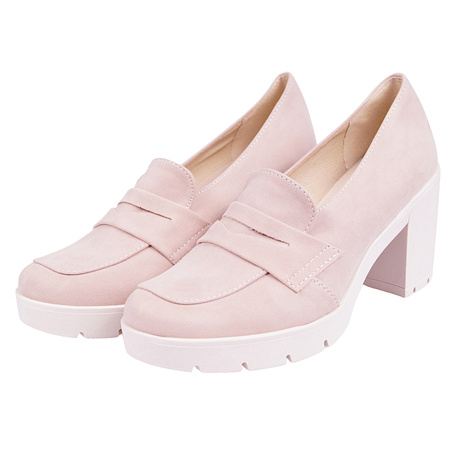 Polskie półbuty z linii eco w kolorze beżowym model EDA 321