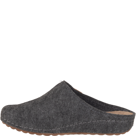 Kapcie damskie Syrena SH 104 grafit z wkładką skórzaną