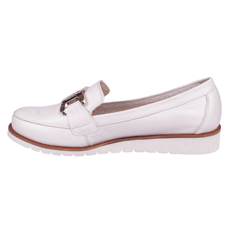 Mokasyny damskie wsuwane skóra naturalna SYRENA SK 222224 beżowe