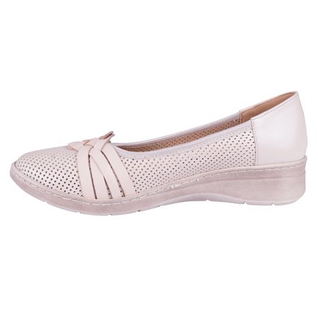 Komfortowe półbuty damskie Syrena SE 22P-35/3 beżowe