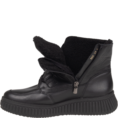 Botki Syrena SH 559 czarne – skórzane, wełniane, na zamek