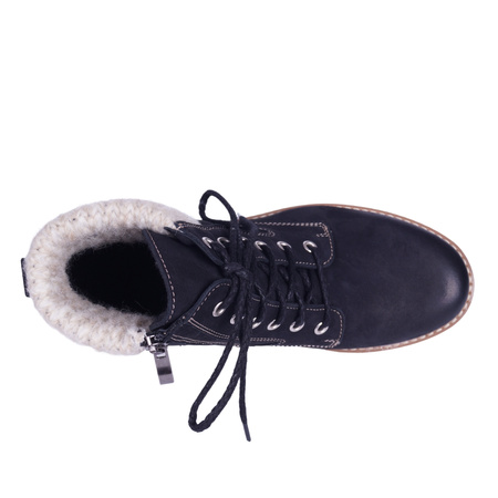 Botki damskie trzewiki skórzane marki Syrena SBB 1178E czarne