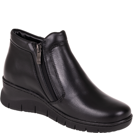 Wygodne botki damskie skórzane Syrena SWB K-276 czarne