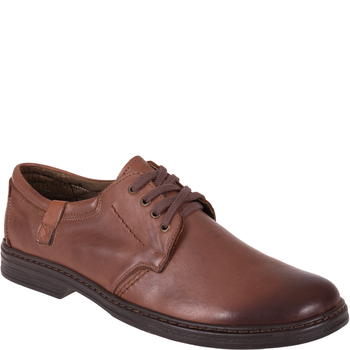 Skórzane półbuty męskie marki Syrena SI 326-863 brązowe