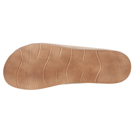 Klapki damskie skóra naturalna Syrena SST 922/M beżowe