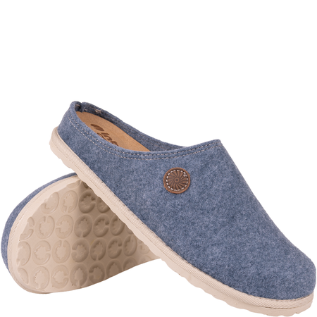 Kapcie damskie INBLU CS000047 błękitne - filcowe