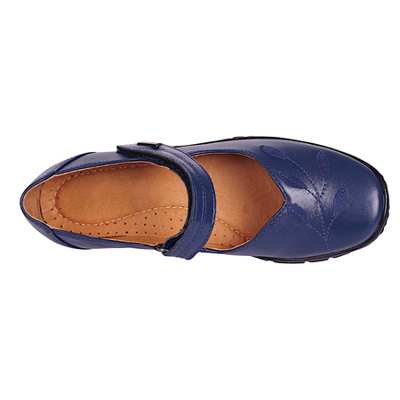 Komfortowe półbuty damskie SWB 22014 granatowe