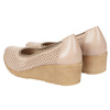 Półbuty ażurowe damskie skórzane Syrena SWB 026 beżowe