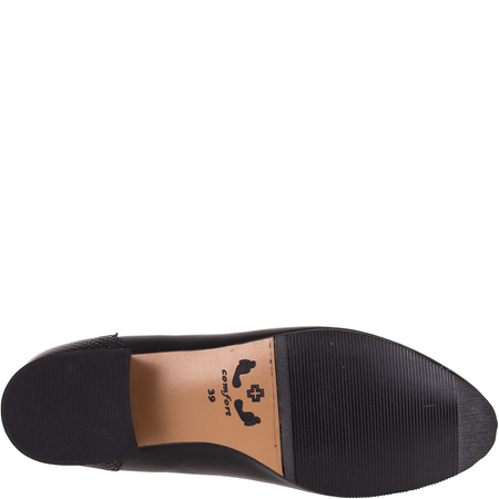 Czółenka damskie Syrena SGO 2094 czarne skóra licowa