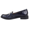 Półbuty damskie mokasyny skórzane Syrena SE 0055 granatowe