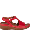 Czerwone sandały damskie skórzane marki Syrena SST 924