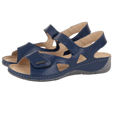 Sandały damskie skórzane Syrena SWB 550 granatowe