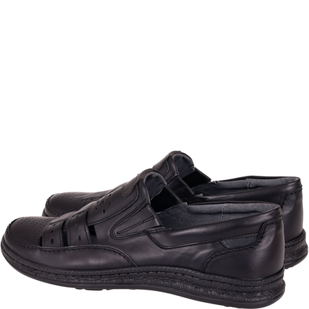 Czarne półbuty męskie Syrena SI 414-774 skóra naturalna