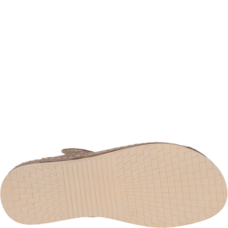 Skórzane sandały damskie na rzepy Syrena SH 139 khaki