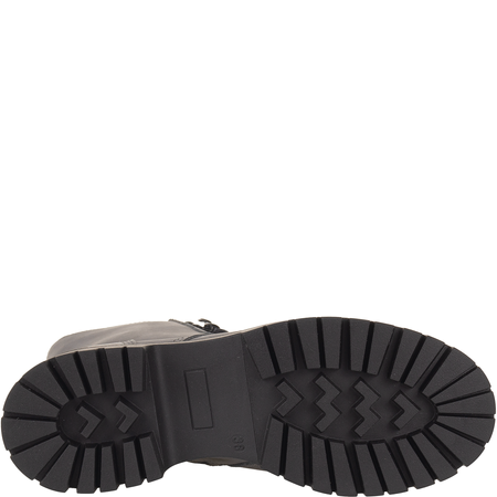 Modne botki damskie Syrena SST 4096 grafit skóra naturalna