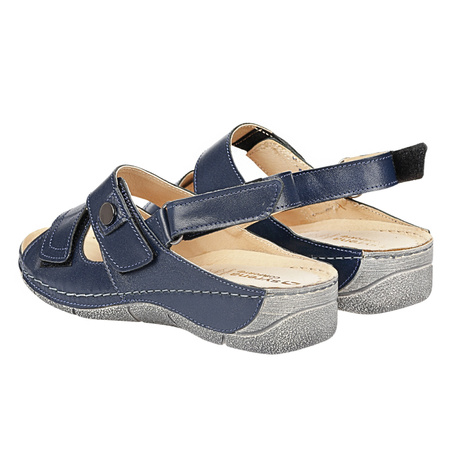 Sandały damskie skórzane SYRENA SWB 538+ granatowe