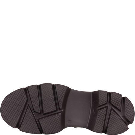 Skórzane trzewiki damskie SLA 976/224 czekolada welur