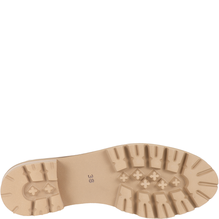 Mokasyny damskie Syrena SE P-299 beż groch, skóra naturalna