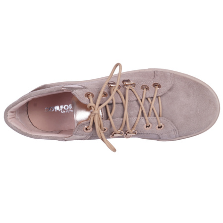 Zamszowe półbuty damskie Syrena SFL 22F06/BENITA BEŻ
