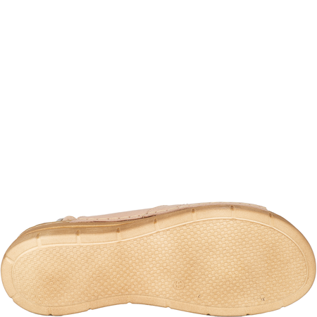 Sandały skórzane damskie marki Syrena SST 983 beżowe