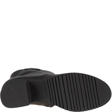 Czarne botki na słupku Syrena SST 4105 - 6 cm obcas