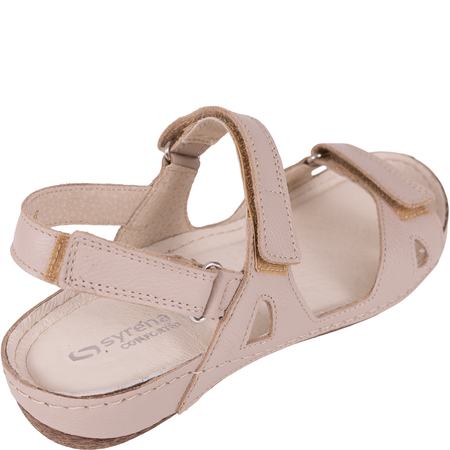 Sandały damskie skórzane Syrena Comfort SH 205 ecru