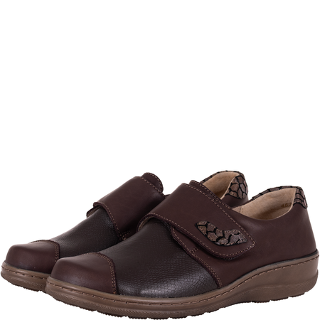 Brązowe półbuty damskie skórzane Syrena SH 462 komfort