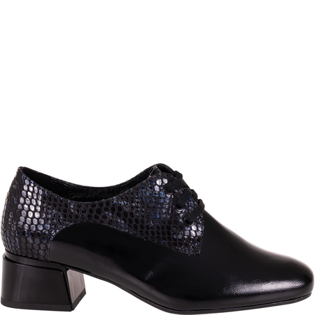 Półbuty skórzane damskie Syrena SPU 1525 czarne naplak