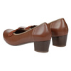 Czółenka na słupku brązowe skórzane marki Syrena SWB 027