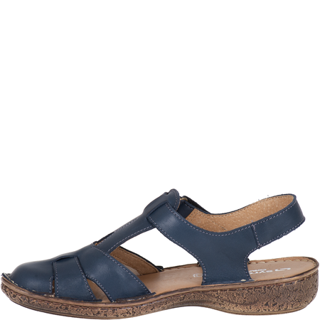 Sandały skórzane Syrena SH 152 granatowe | Wygoda i styl