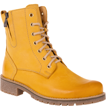 Komfortowe botki damskie skórzane Syrena SST 4038 żółte