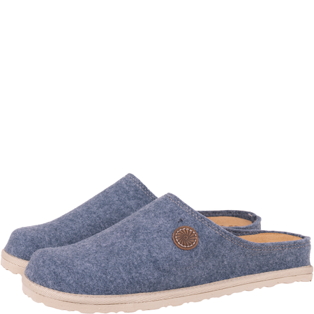 Kapcie damskie INBLU CS000047 błękitne - filcowe