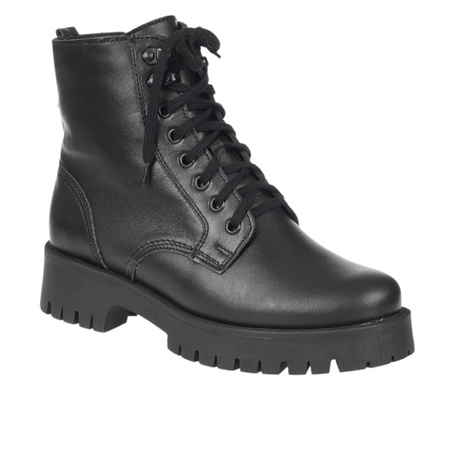 Modne botki damskie Syrena SST 4096 - skóra naturalna, ocieplane