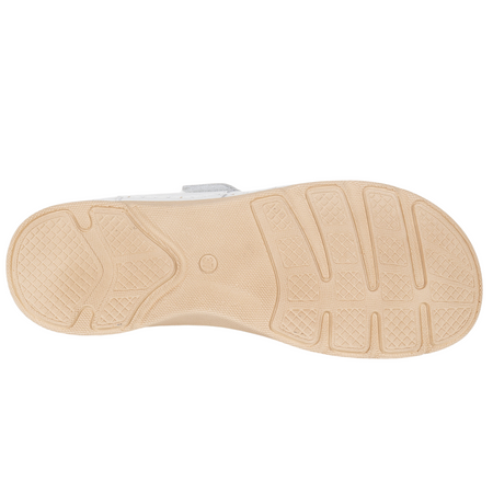 Klapki damskie Syrena SOT 423 - skóra naturalna w kolorze białym.