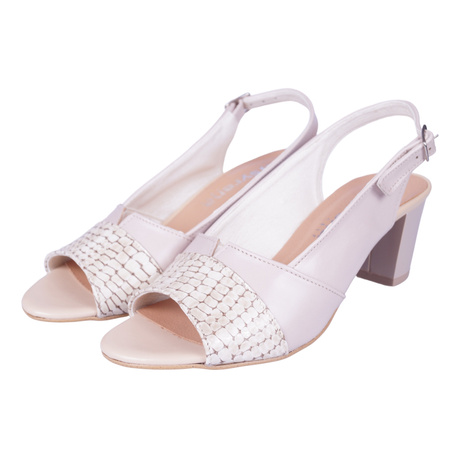 Sandały damskie na obcasie SYRENA SE 7754 beżowe