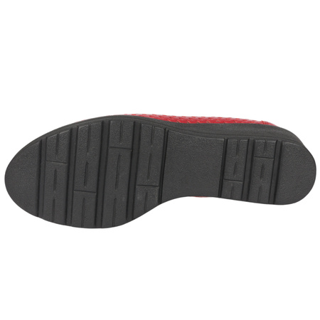 Półbuty ażurowe damskie skórzane Syrena SWB 026 czerwone