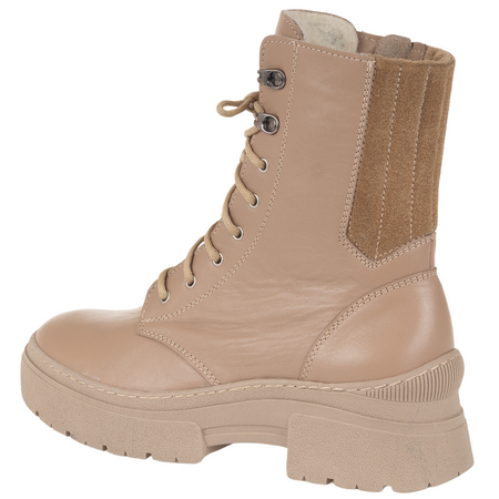 Trzewiki skórzane Syrena K-275 beżowe - wygodne i ciepłe