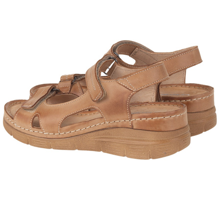 Sandały na platformie marki Syrena - SOT 435 rude