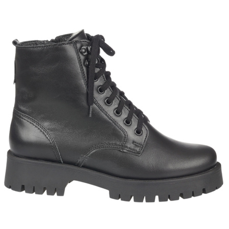 Modne botki damskie Syrena SST 4096 - skóra naturalna, ocieplane