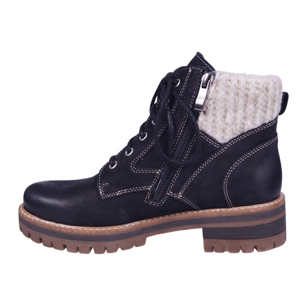 Botki damskie trzewiki skórzane marki Syrena SBB 1178E czarne