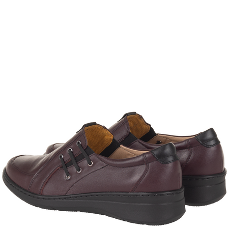 Półbuty damskie bordowe Syrena SE P-264 - skóra naturalna