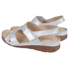 Skórzane sandały damskie Syrena SST 908 biało srebrne