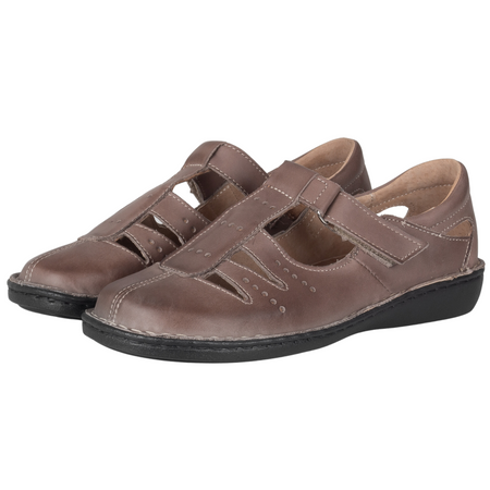 Przewiewne półbuty na rzepy SOT 067 cappuccino marki Syrena