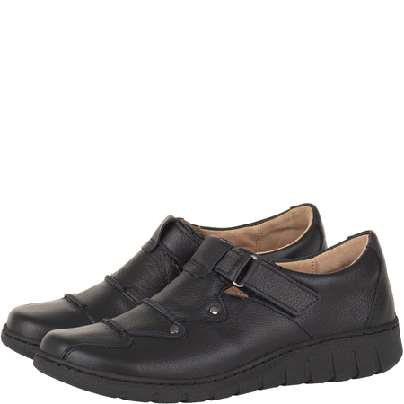 Półbuty Syrena SH 780-2S czarne - wygodne buty na rzepy