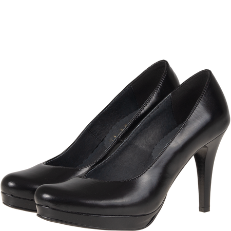 Czółenka na obcasie czarne skórzane Syrena SWB 154